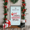 Hot Cocoa & Movies Personalised Tall Decoration Christmas Indoor Outdoor Sign