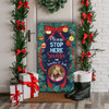 Stop Here Santa Photo Holly Personalised Decor Christmas Indoor Outdoor Sign