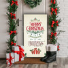 Retro Mistletoe Personalised Tall Decoration Christmas Indoor Outdoor Sign