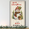 Vintage Snowman Personalised Tall Decoration Christmas Indoor Outdoor Sign