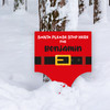 Santa Jacket Stop Here Personalised Decoration Christmas Outdoor Garden Sign