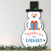 Holding Present Personalised Snowman Decoration Christmas Indoor Outdoor Sign