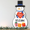 Holding Heart Presents Personalised Snowman Decor Christmas Indoor Outdoor Sign