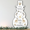 Couple Names Personalised Snowman Decoration Christmas Indoor Outdoor Sign