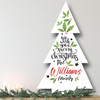 Leaves Personalised Tree Decoration Family Christmas Indoor Outdoor Sign