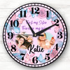 Sister Friend Butterfly Photo Gift Purple Custom Gift Personalised Clock