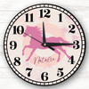 Pink Horse Floral Girls Room Custom Gift Personalised Clock