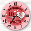 40th Wedding Anniversary Ruby Photo Personalised Gift Personalised Clock