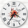 Wood Effect Floral Sister Forever Friend Personalised Gift Personalised Clock Wood Effect Floral Sister Forever Friend Personalised Gift Personalised Clock
