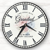 Time Spent Grandad Pink And Blue Floral Personalised Gift Personalised Clock