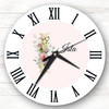 Floral Alphabet Name Initial Letter I Personalised Gift Personalised Clock