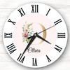 Floral Alphabet Name Initial Letter O Personalised Gift Personalised Clock