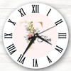 Floral Alphabet Name Initial Letter T Personalised Gift Personalised Clock