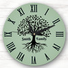Family Tree Black Silhouette Green Personalised Gift Personalised Clock Family Tree Black Silhouette Green Personalised Gift Personalised Clock