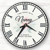 Time Spent With Nanny Pink Floral Personalised Gift Personalised Clock