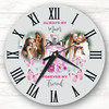 Mum Photo Perfume Flowers Grey Personalised Gift Personalised Clock