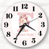 Pink Unicorn Alphabet Letter F Personalised Gift Personalised Clock