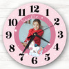 Pink Unicorn Stars Photo Frame Personalised Gift Personalised Clock