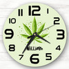 Marijuana Leaf Weed Smoking Personalised Gift Personalised Clock