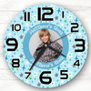 Blue Star Photo Boys Personalised Gift Personalised Clock