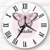 Pink Butterfly Personalised Gift Personalised Clock