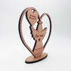 Wood Heart Angel Memorial Forever In Our Hearts Keepsake Personalised Gift