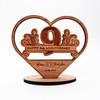 Happy 9th Heart Wedding Anniversary Floral Heart Keepsake Personalised Gift