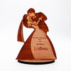 Engraved Wood On Your Wedding Day Couple Silhouette  Keepsake Personalised Gift