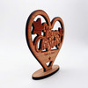 Engraved Wood Merry Christmas Heart Festive Star Keepsake Personalised Gift