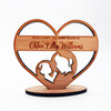 Engraved Wood New Baby Mother With Child In Heart Keepsake Personalised Gift