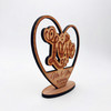 Engraved Wood Love Wedding Day Rings Heart Mr & Mrs Keepsake Personalised Gift