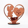 Engraved Wood Memorial Floral Angel In Loving Memory Keepsake Personalised Gift