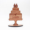 Wood 50th Birthday Cake Milestone Age Candles Keepsake Personalised Gift