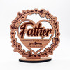 Wood Father Memorial Wreath Forever In Our Hearts Keepsake Personalised Gift