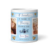 Friend Gift Blue Flowers Photo Tea Coffee Personalised Mug