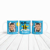 16 Years Photo Blue 16th Birthday Gift For Teenage Boy Awesome Personalised Mug