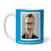 Funny 70th Birthday Gift Middle Finger 69+1 Joke Blue Photo Personalised Mug