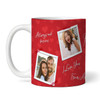Amazing Fianc?Â®e Gift Red Background Photo Tea Coffee Cup Personalised Mug