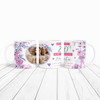 20th Birthday Gift For Her Purple Flower Photo Tea Coffee Cup Personalised Mug