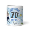 70th Birthday Gift Fishing Present For Angler For Him Photo Personalised Mug