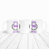 90th Birthday Gift For Women Purple Ladies Birthday Present Personalised Mug
