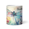 Stunning Pink Floral Dragonfly Name Tea Coffee Cup Custom Gift Personalised Mug