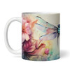 Stunning Pink Floral Dragonfly Name Tea Coffee Cup Custom Gift Personalised Mug