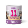 11th Birthday Gift For Girl Balloons Photo Tea Coffee Cup Personalised Mug