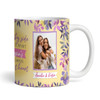 Gift For Cousin Close At Heart Photo Yellow Floral Tea Coffee Personalised Mug