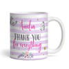 Thank You For Everything Thank You Gift Purple Photo Tea Coffee Personalised Mug
