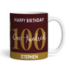 100th Birthday Gift Deep Red Gold Photo Tea Coffee Cup Personalised Mug