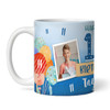 11th Birthday Gift For Boy Balloons Photo Tea Coffee Cup Personalised Mug