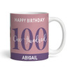 100th Birthday Photo Gift Dusky Pink Tea Coffee Cup Personalised Mug