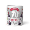 70th Birthday Gift Red Wine Photo Tea Coffee Cup Personalised Mug